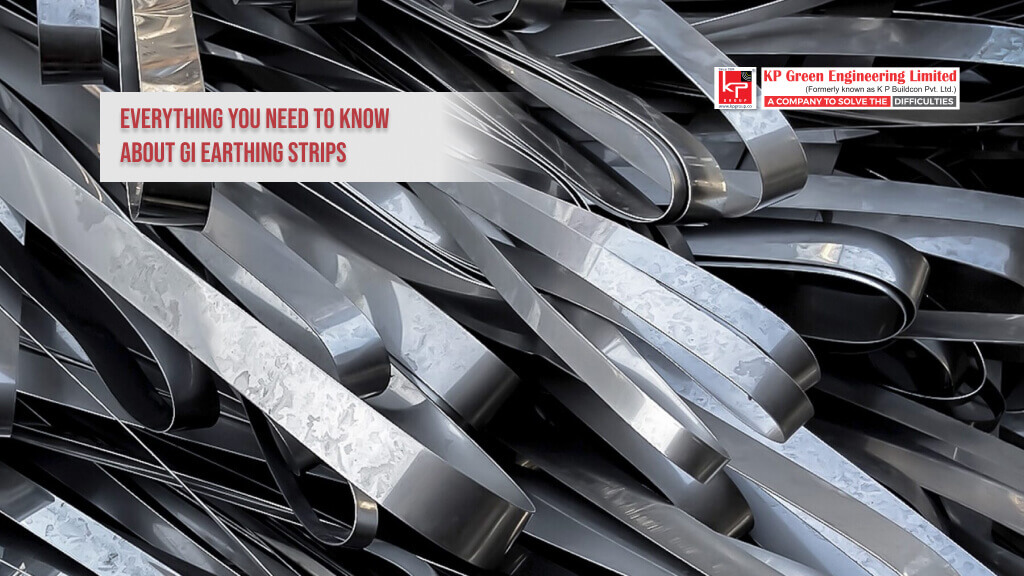 A coil of galvanized iron (GI) earthing strip ready for installation in an electrical system.